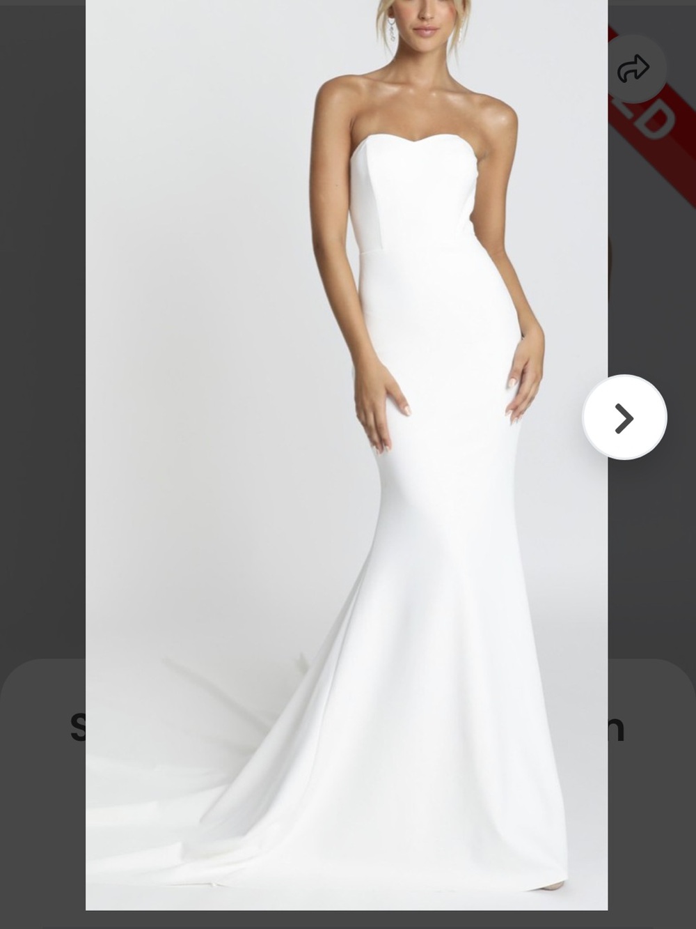 Showpo Vows For Life Gown Strapless Sweetheart White Mermaid Gown 14 L